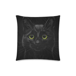 Black Cat Custom Zippered Pillow Case 18"x18"(Twin Sides)
