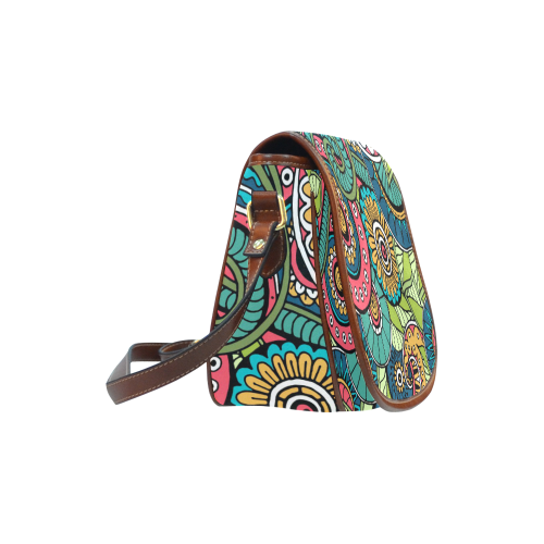 Mandala Pattern Saddle Bag/Small (Model 1649) Full Customization