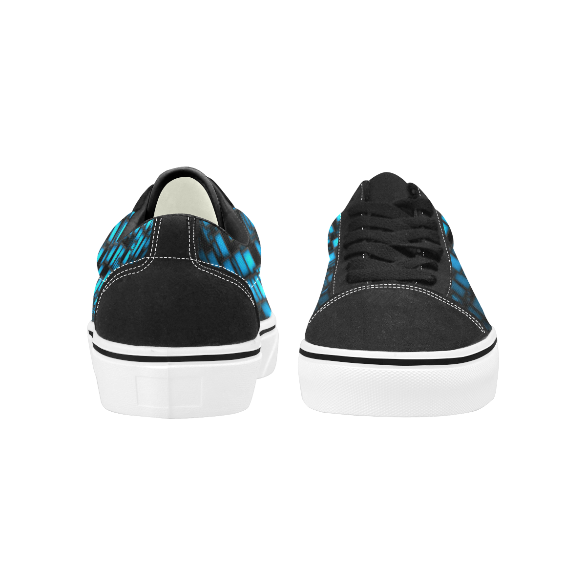 skate pixel Women's Low Top Skateboarding Shoes (Model E001-2)