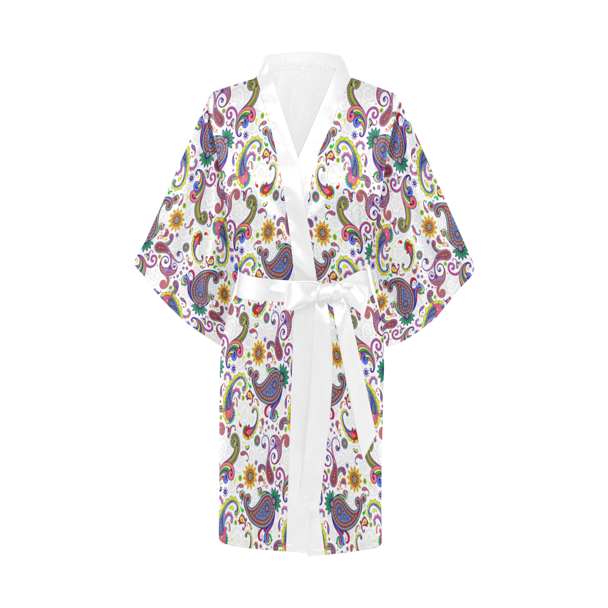 Bright paisley Kimono Robe