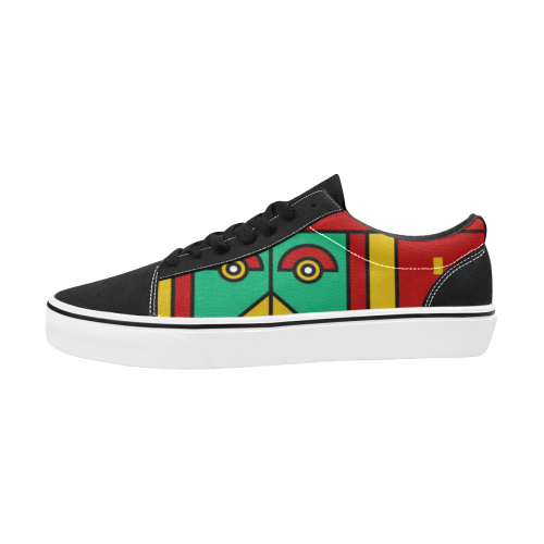 Aztec Spiritual Tribal Men's Low Top Skateboarding Shoes (Model E001-2)