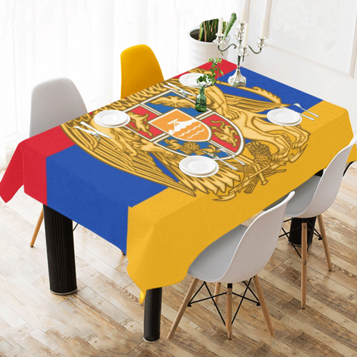 ARMENIA Cotton Linen Tablecloth 60" x 90"