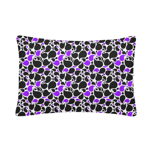 purple black paisley Custom Pillow Case 20"x 30" (One Side) (Set of 2)