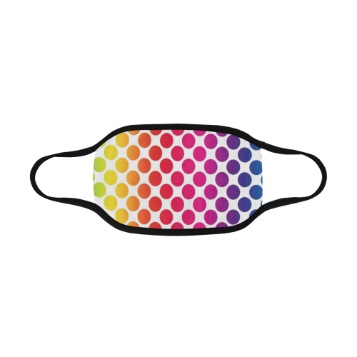 Rainbow Polka Dots Mouth Mask