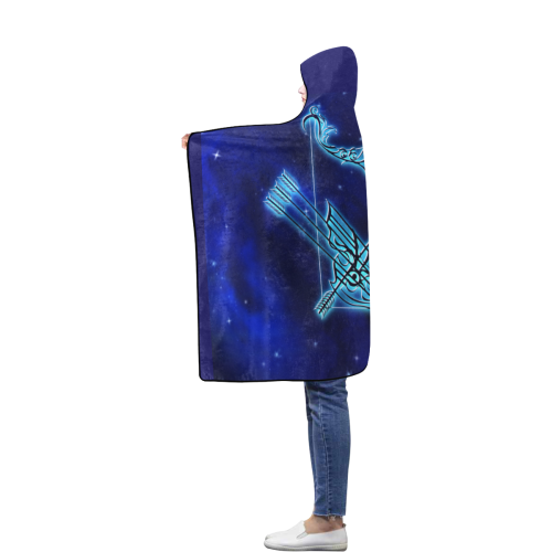 Sagittarius design Flannel Hooded Blanket 40''x50''