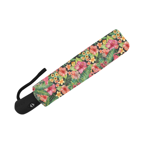 Tropical Flamingo Flowers Auto-Foldable Umbrella (Model U04)