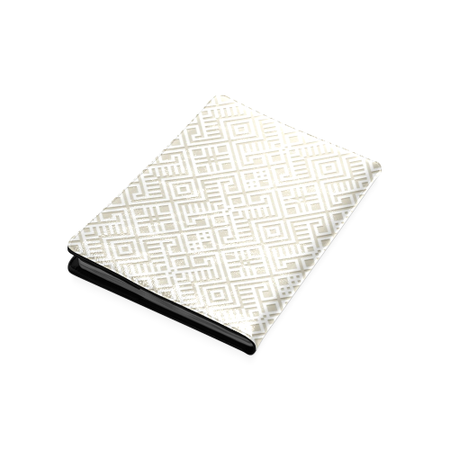 White 3D Geometric Pattern Custom NoteBook B5