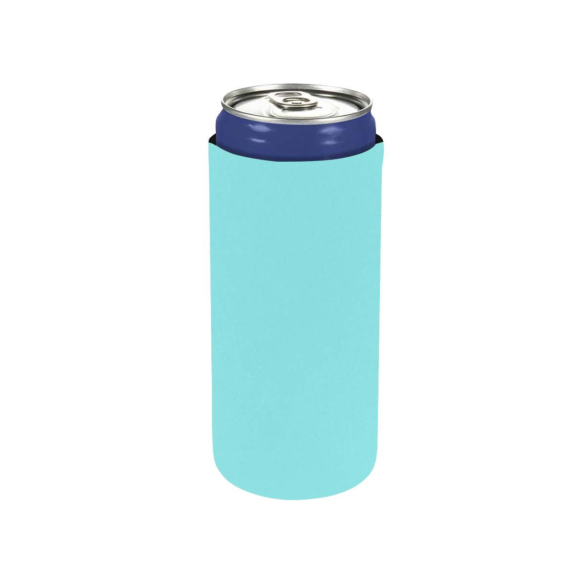 color ice blue Neoprene Can Cooler 5" x 2.3" dia.