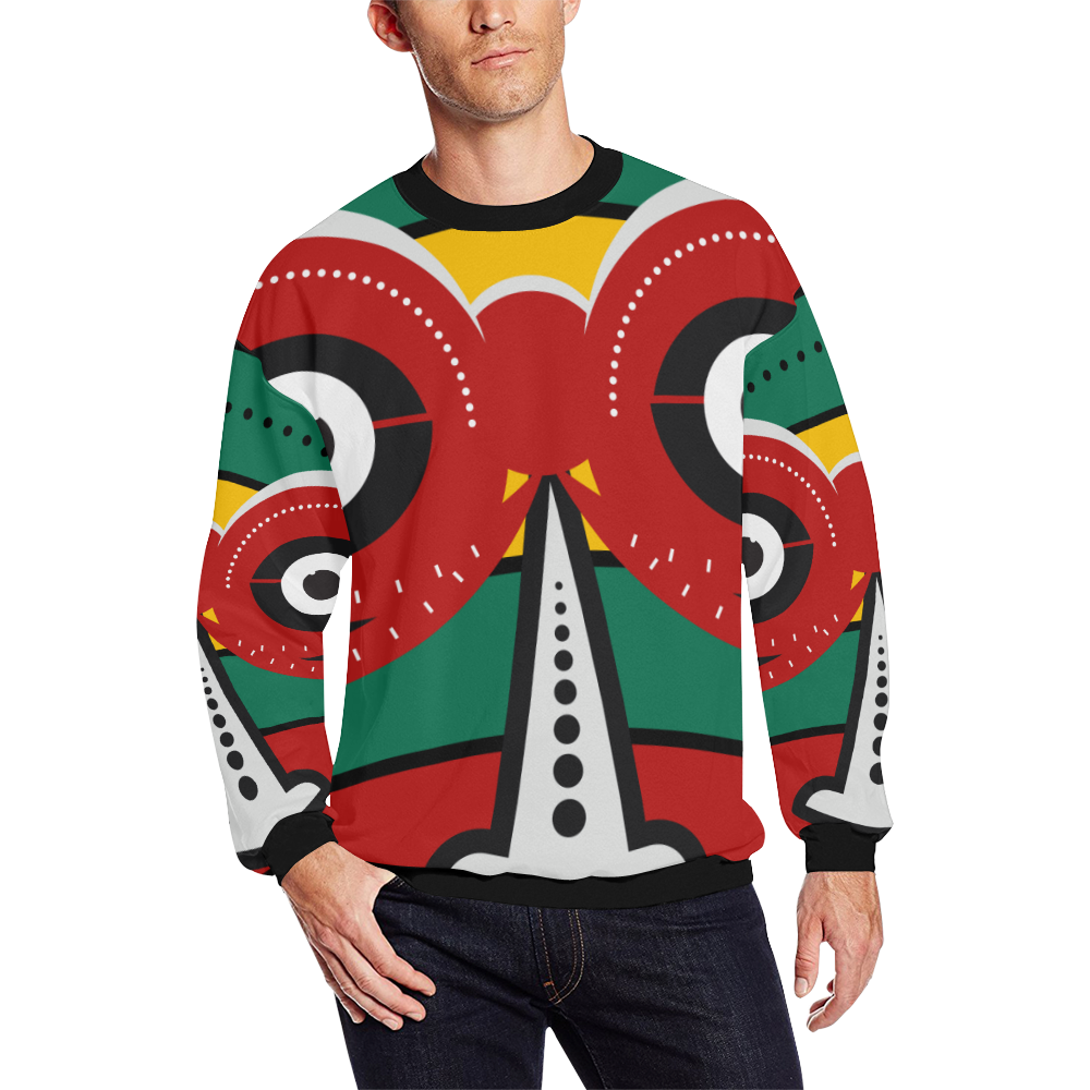 totem tribal All Over Print Crewneck Sweatshirt for Men (Model H18)