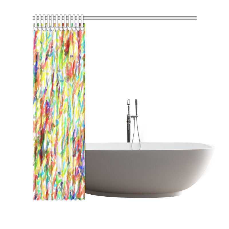Colorful brush strokes Shower Curtain 72"x72"