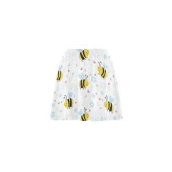 Cute Bee Pattern Mini Skating Skirt (Model D36)