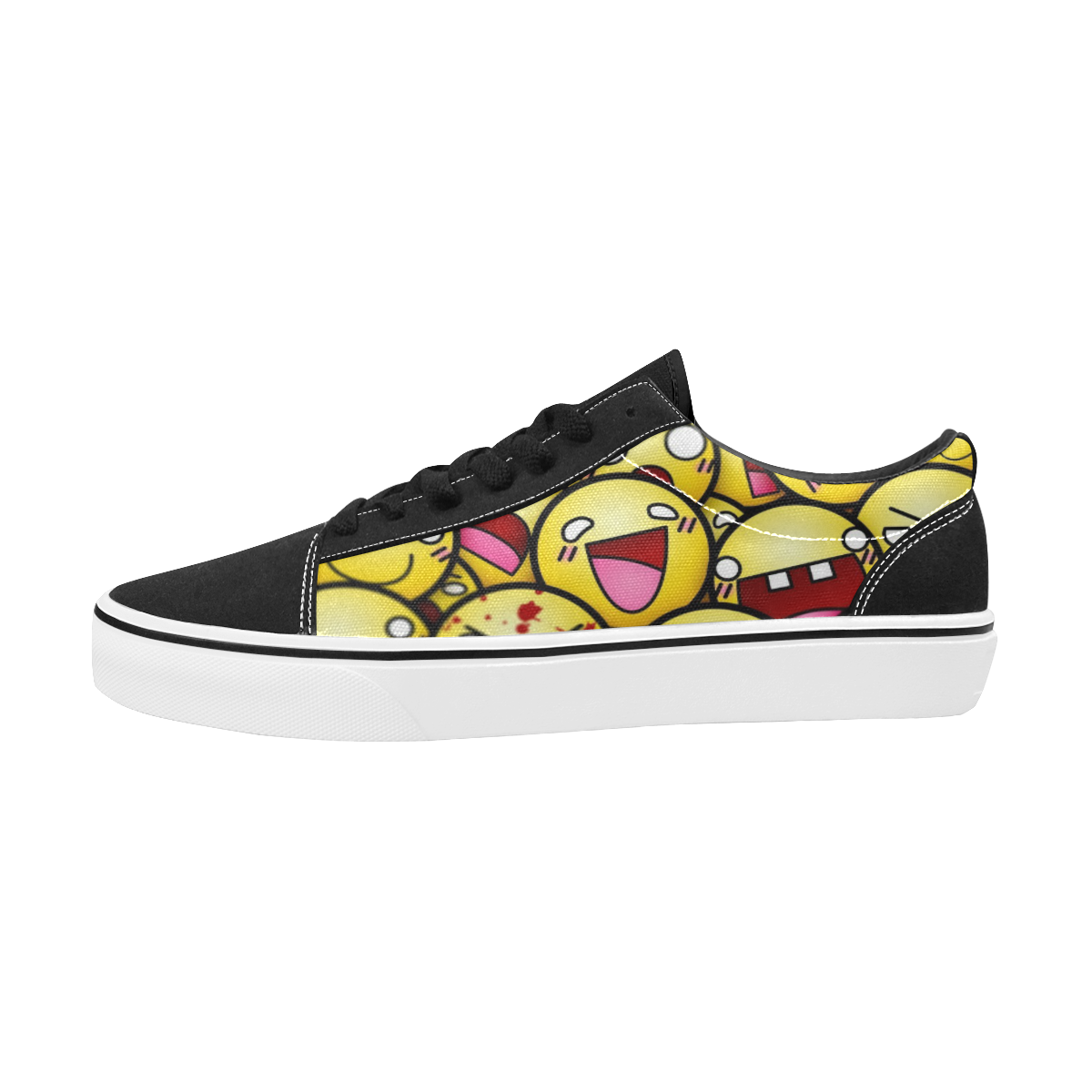 skate emoji002 Women's Low Top Skateboarding Shoes (Model E001-2)