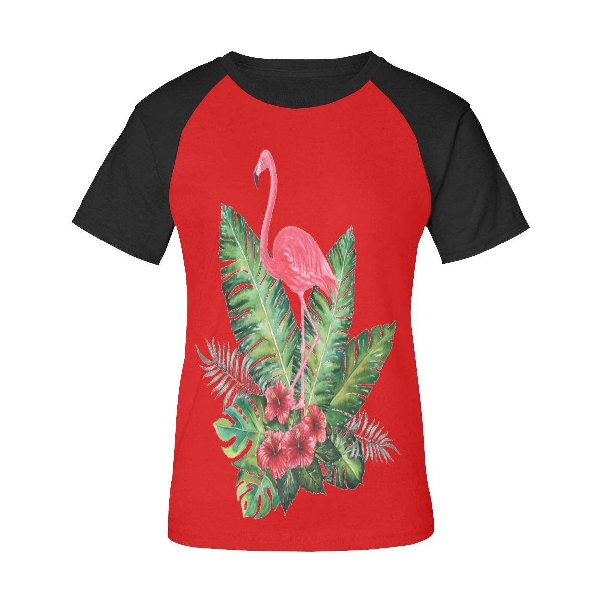 flamingo Women's Raglan T-Shirt/Front Printing (Model T62)