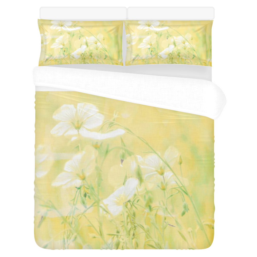 wildflowers yellow 3-Piece Bedding Set
