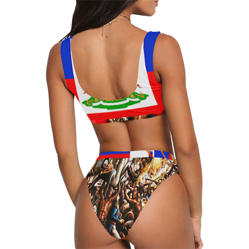 HAITI BOIS CAYMAN Sport Top & High-Waisted Bikini Swimsuit (Model S07)