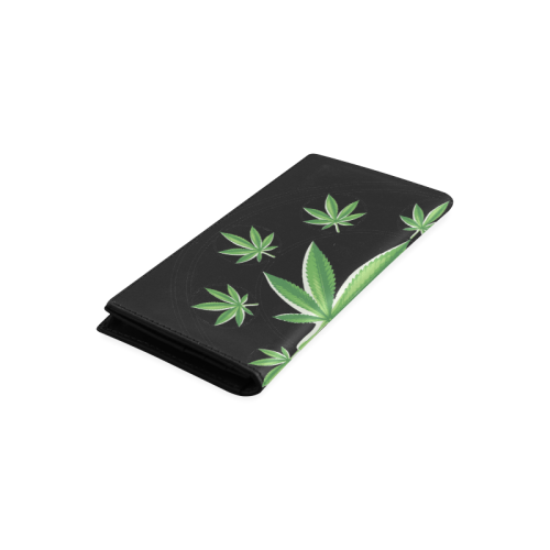 Cannabis Women's Leather Wallet (Model 1611)