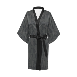 Black Camouflage Kimono Robe