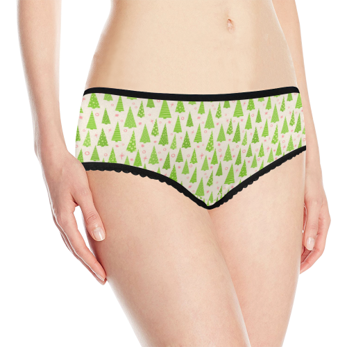 Christmas Trees Forest Pattern Women's All Over Print Classic Briefs (Model L13)