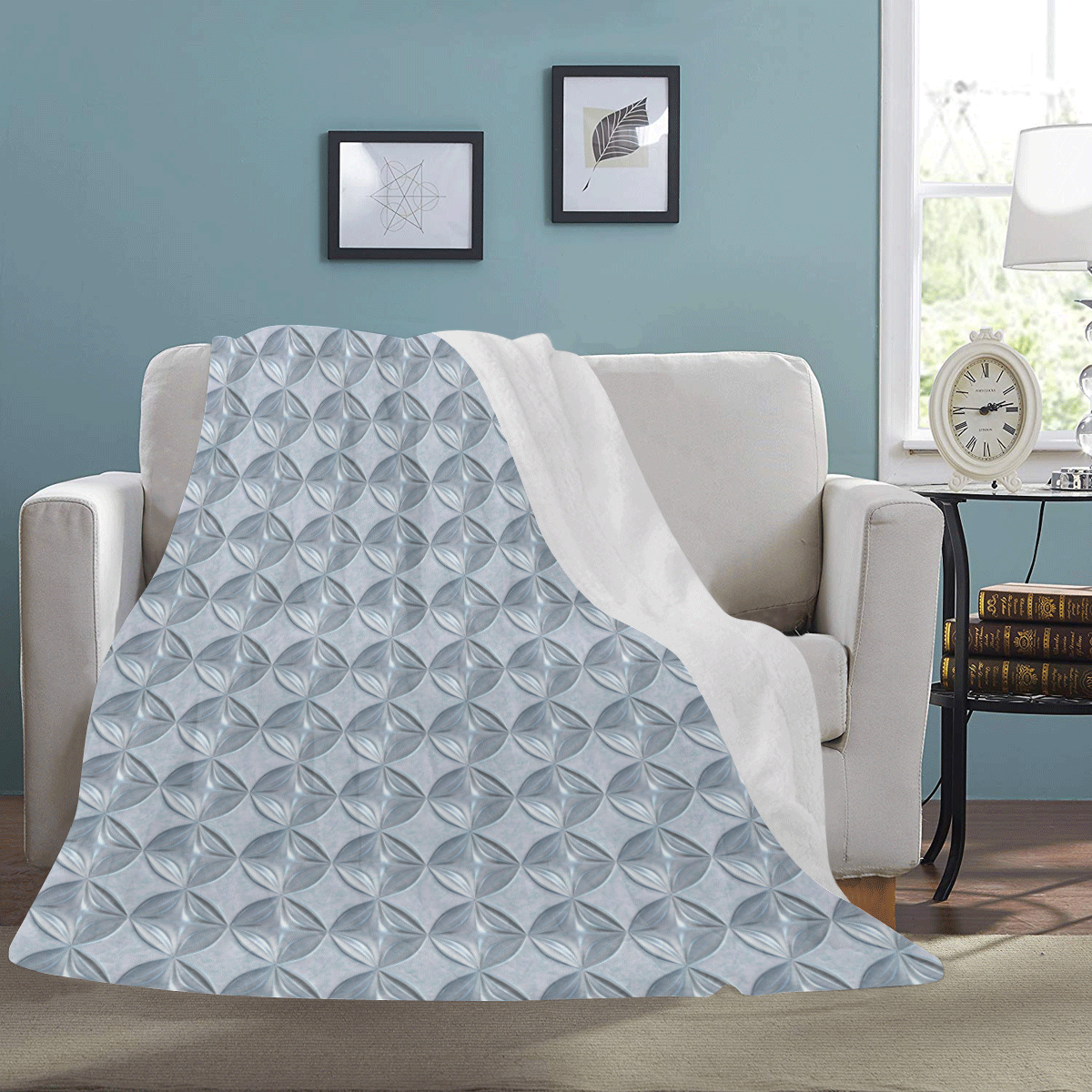 Glass pattern on a marble background Ultra-Soft Micro Fleece Blanket 54''x70''