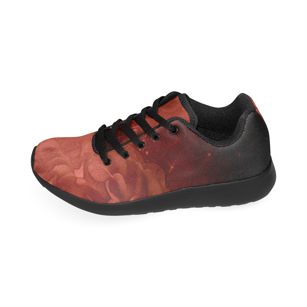 Wonderful red flowers Men's Running Shoes/Large Size (Model 020)