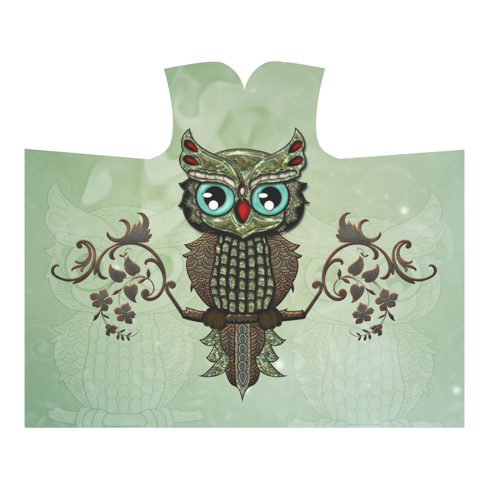Wonderful owl, diamonds Hooded Blanket 60''x50''