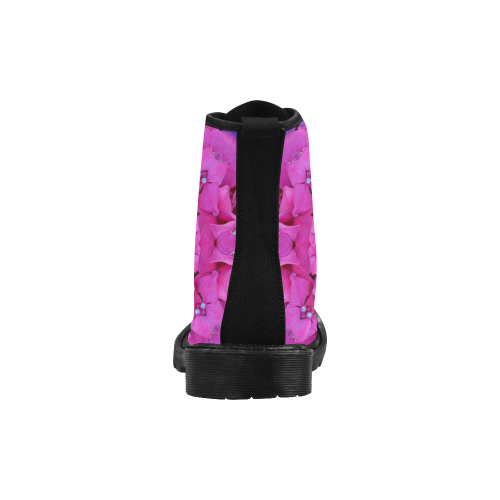Hydrangeas kaleidoscoape Martin Boots for Women (Black) (Model 1203H)