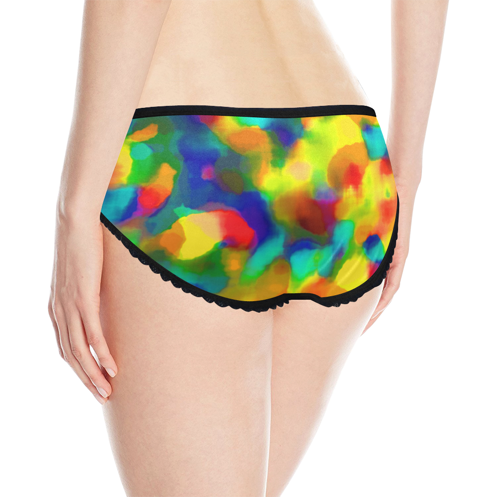 Colorful watercolors texture Women's All Over Print Classic Briefs (Model L13)