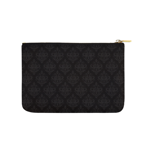 Black on Black Pattern Carry-All Pouch 9.5''x6''