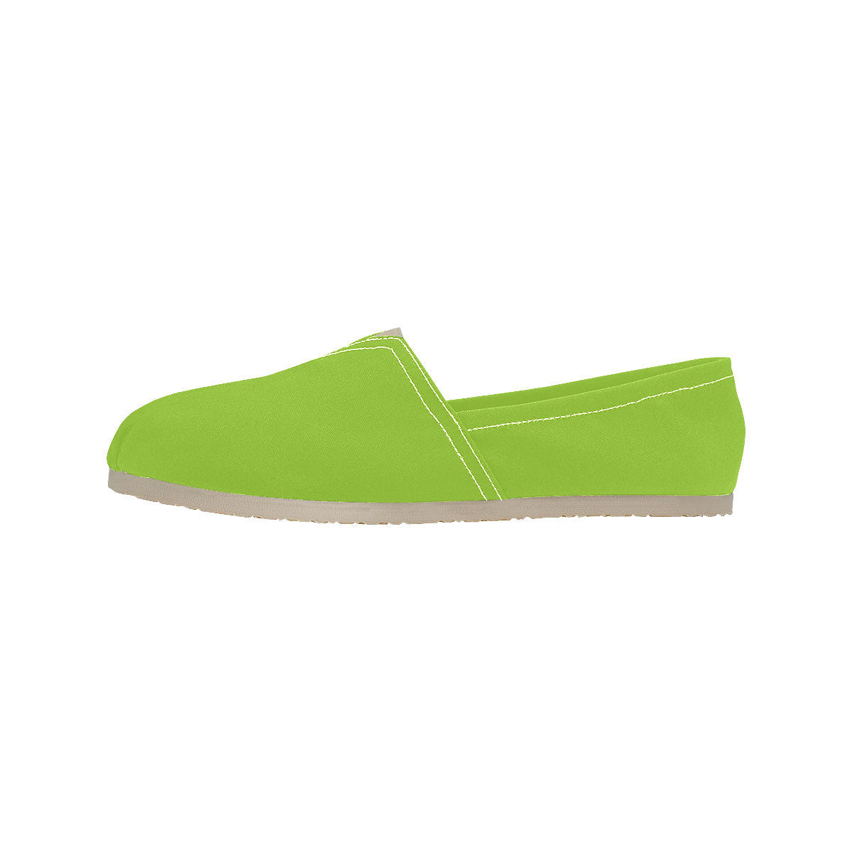 color yellow green Women's Classic Canvas Slip-On (Model 1206)