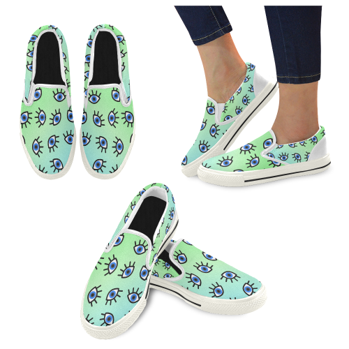 Ojos Women's Slip-on Canvas Shoes (Model 019)