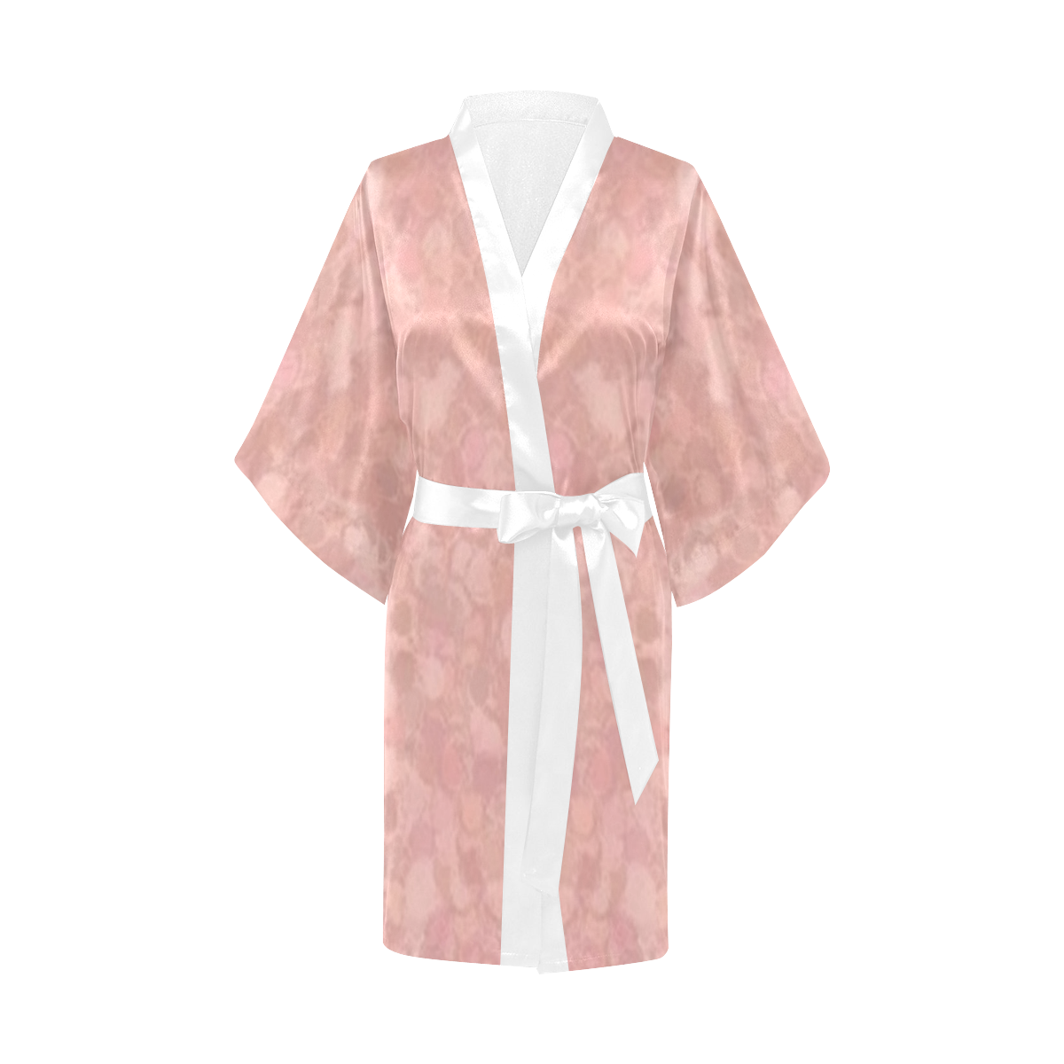 Retro Splash Peach Kimono Robe