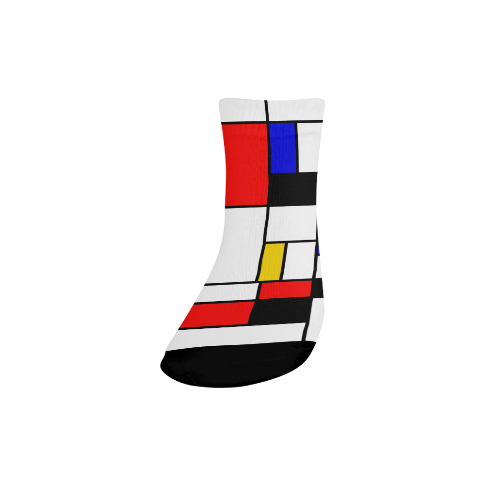 Bauhouse Composition Mondrian Style Quarter Socks