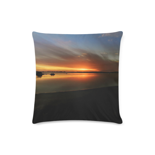 sunset brilliant Custom Zippered Pillow Case 16"x16"(Twin Sides)