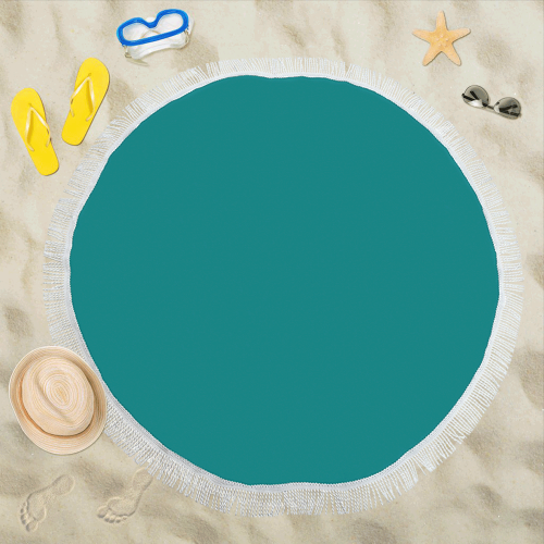 color teal Circular Beach Shawl 59"x 59"