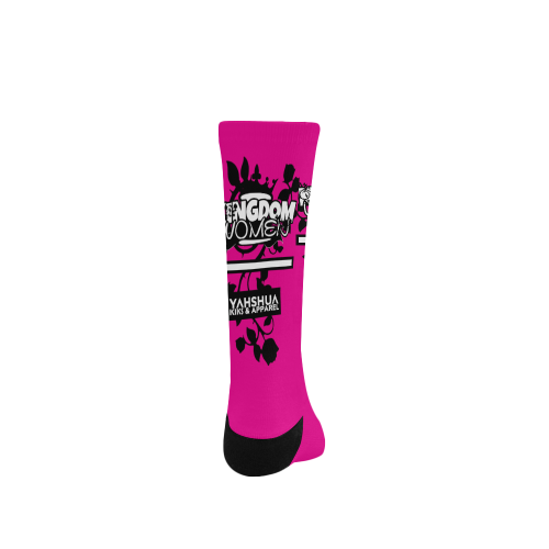 Neon pink Women's Custom Socks
