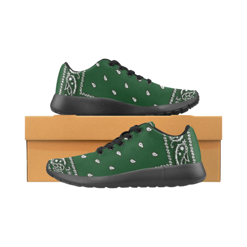 KERCHIEF PATTERN GREEN Men's Running Shoes/Large Size (Model 020)