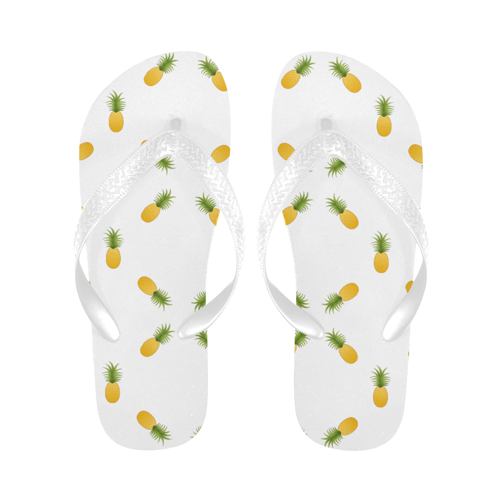 pineapple pattern Flip Flops for Men/Women (Model 040)