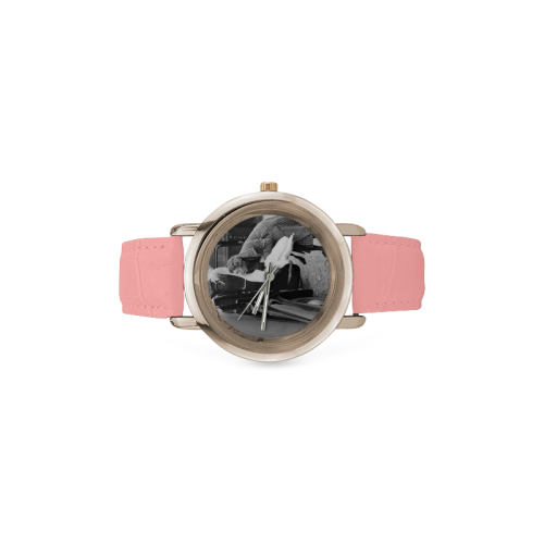 SWAN Women's Rose Gold Leather Strap Watch(Model 201)