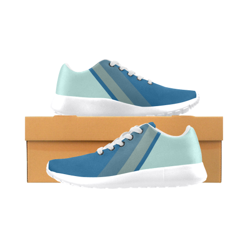 Classic Blue Layers on Bleached Coral Men’s Running Shoes (Model 020)