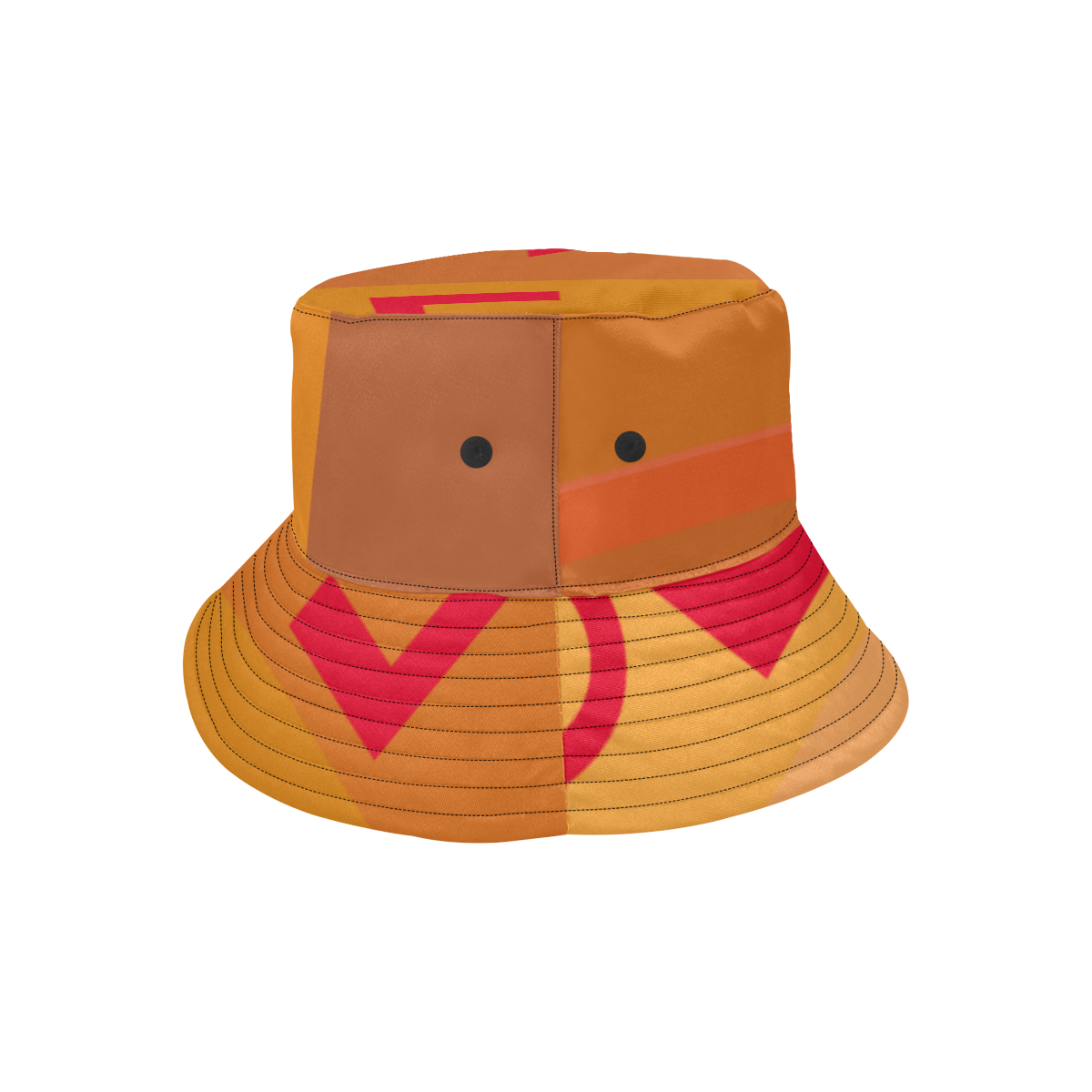 Mascot Logo Clothing Tag Label Brown 02 WARFARE HAT All Over Print Bucket Hat for Men