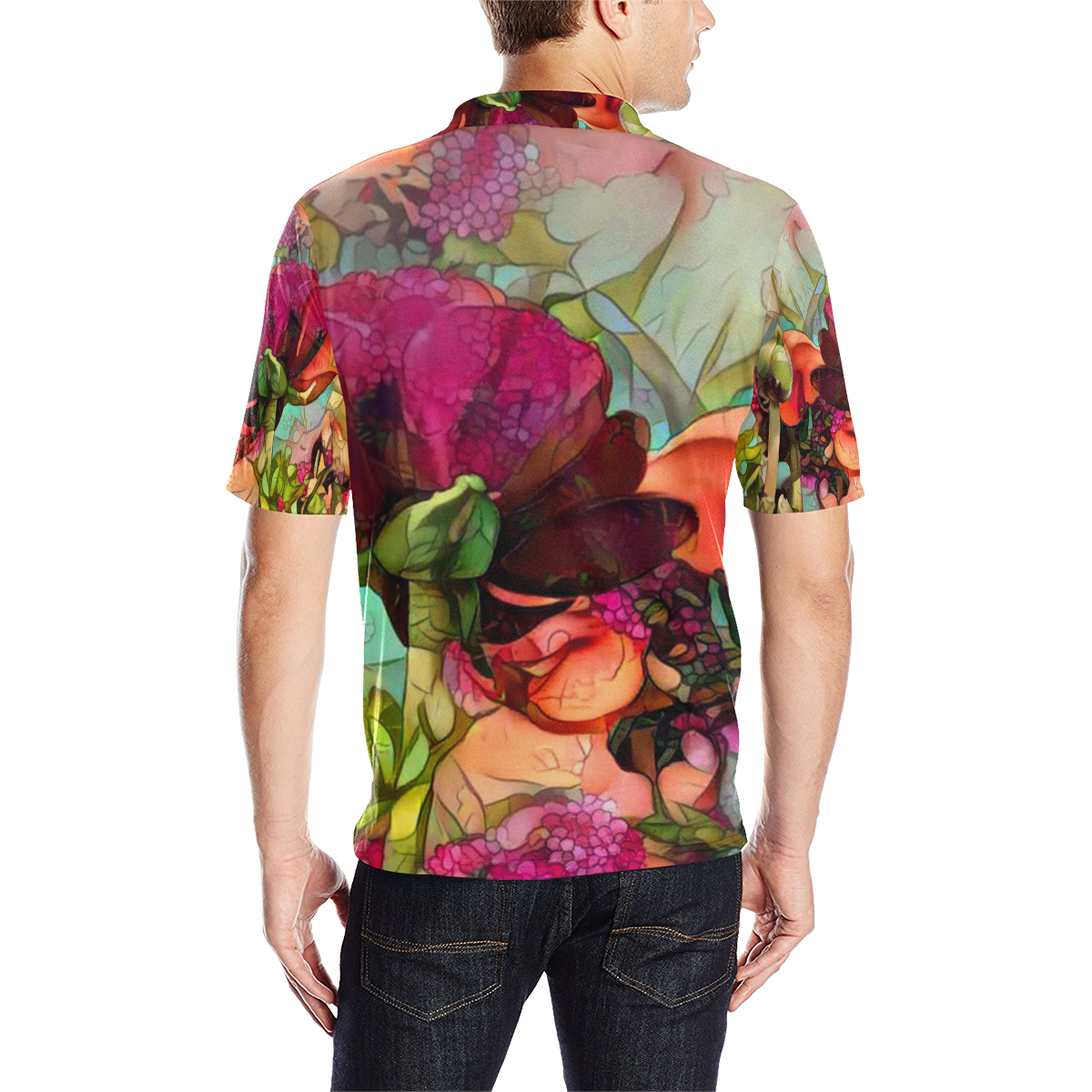garden of the unknown 1b Men's All Over Print Polo Shirt (Model T55)