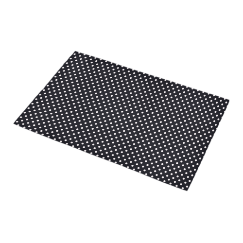 Black polka dots Bath Rug 16''x 28''