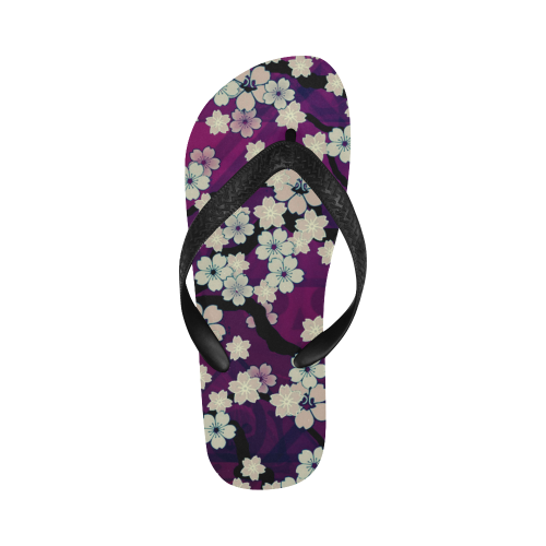Sakura Breeze Chill Violet Flip Flops for Men/Women (Model 040)