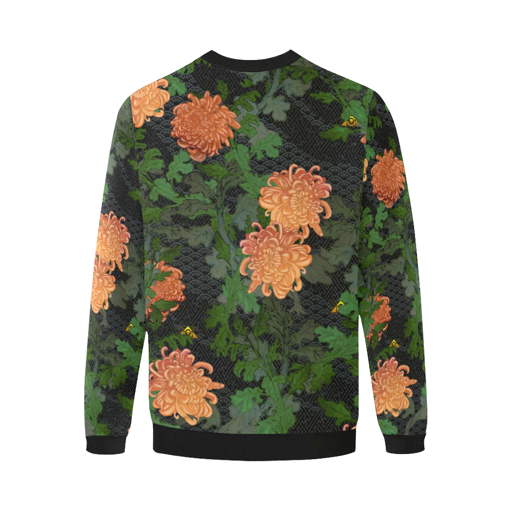 Chrysanthemum 2020 Men's Oversized Fleece Crew Sweatshirt/Large Size(Model H18)