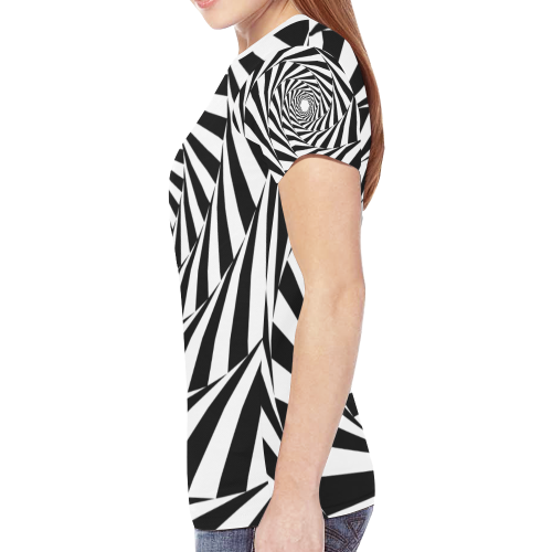 Spiral New All Over Print T-shirt for Women (Model T45)
