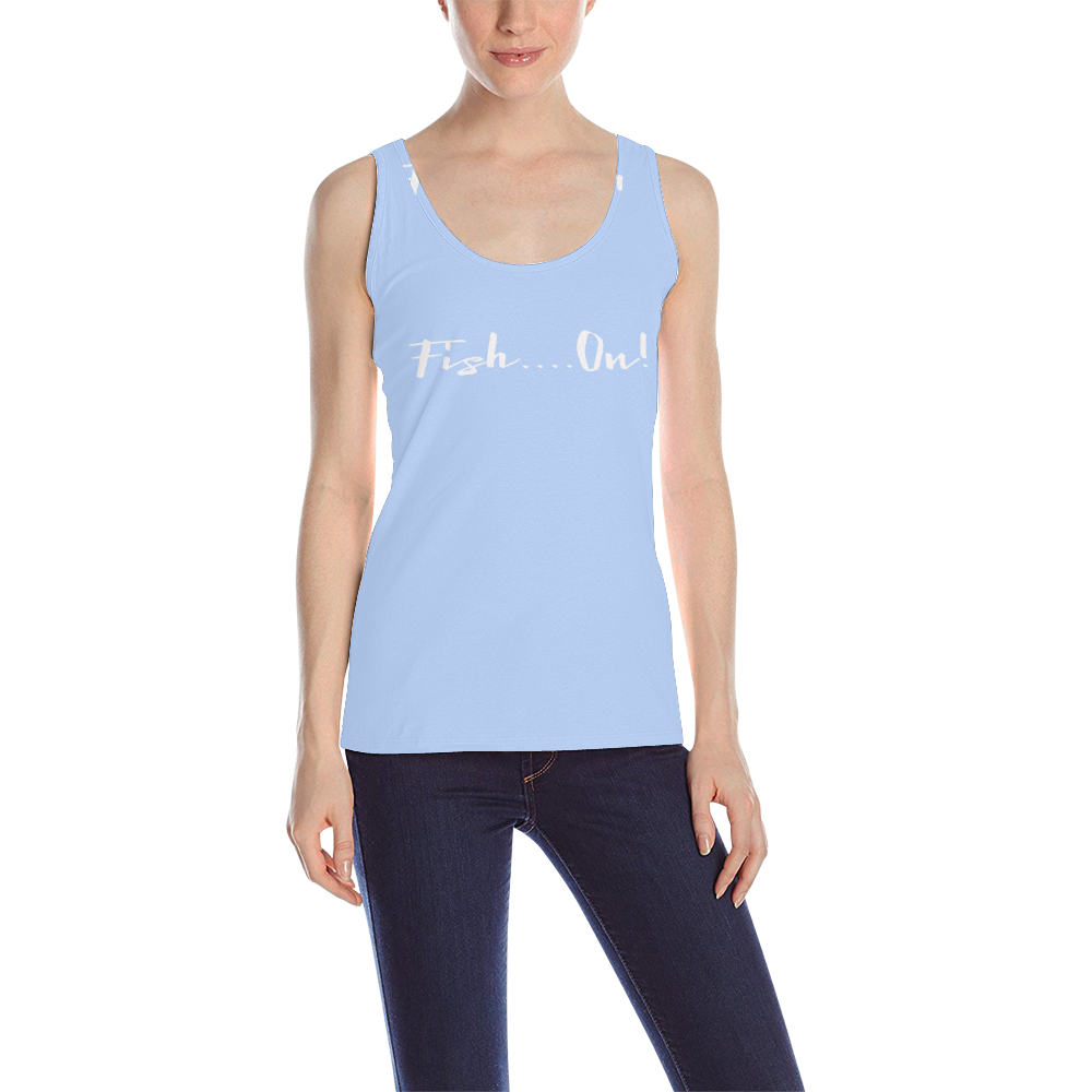 Fish on- blue skys All Over Print Tank Top for Women (Model T43)