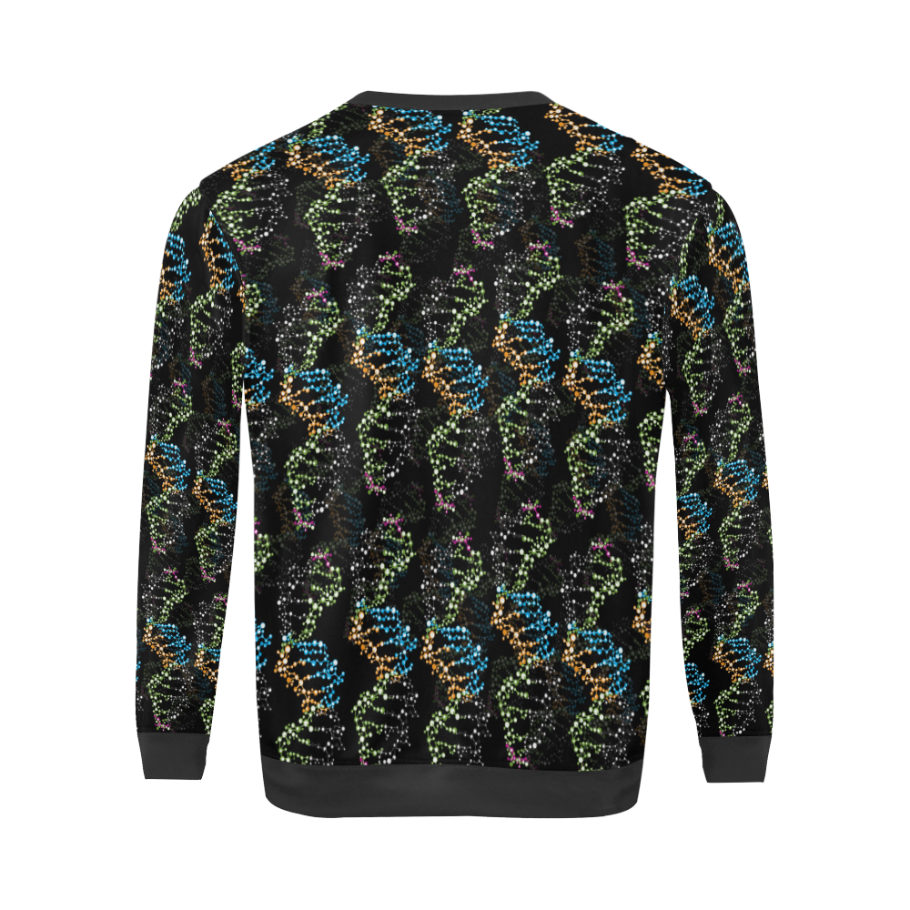 DNA pattern - Biology - Scientist All Over Print Crewneck Sweatshirt for Men/Large (Model H18)