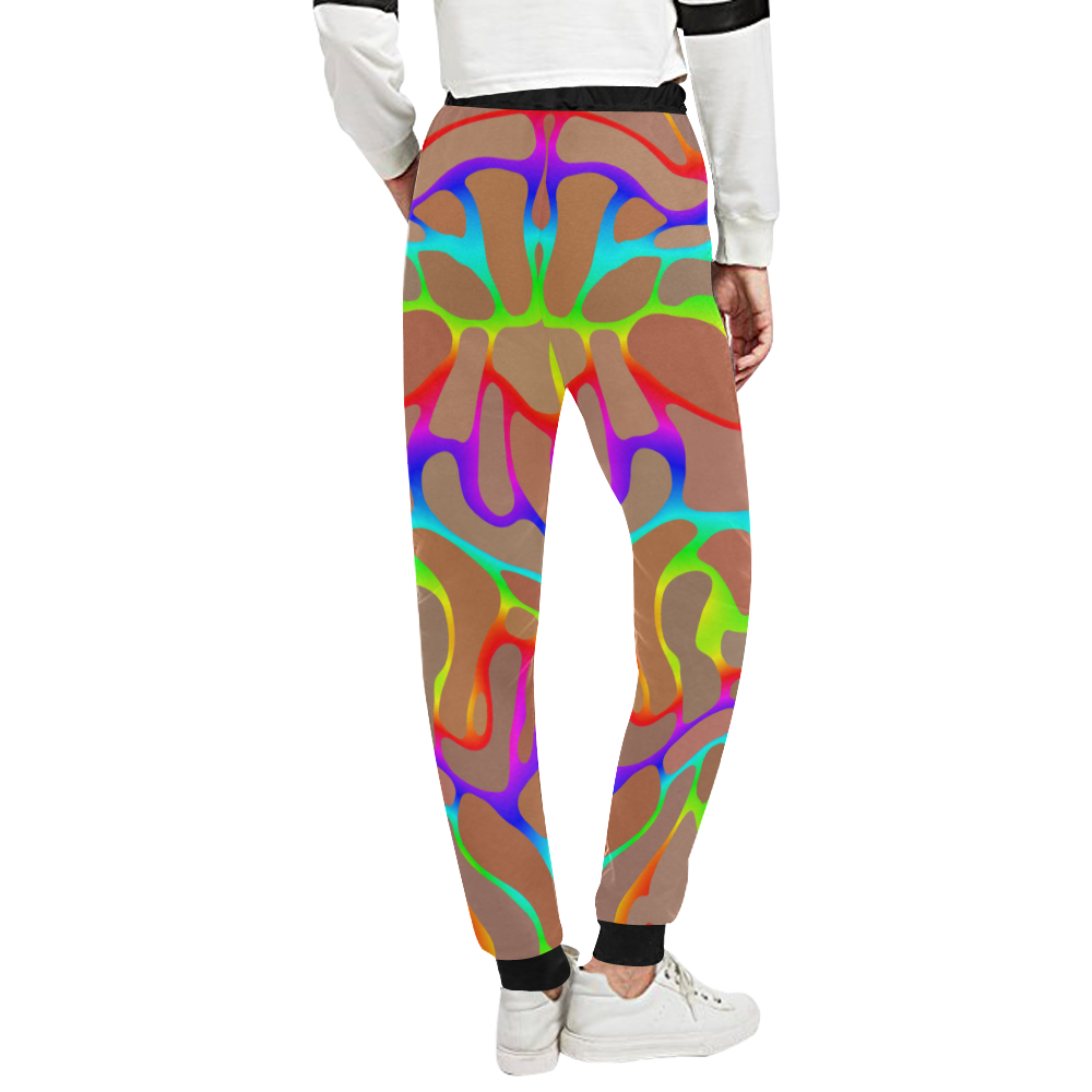 Colorful wavy shapes Unisex All Over Print Sweatpants (Model L11)