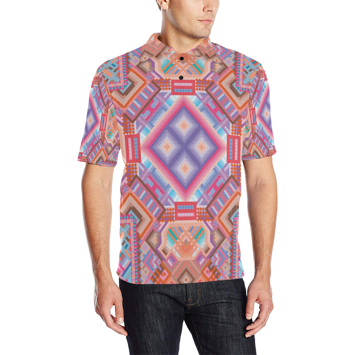 Researcher Men's All Over Print Polo Shirt (Model T55)