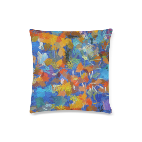 Colorful paint strokes Custom Zippered Pillow Case 16"x16"(Twin Sides)
